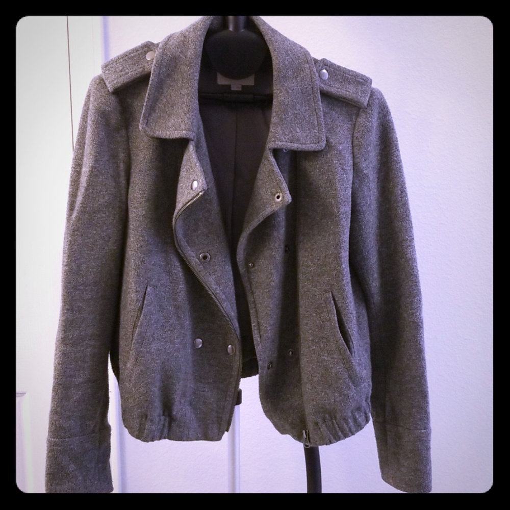 Gray Moto Jacket